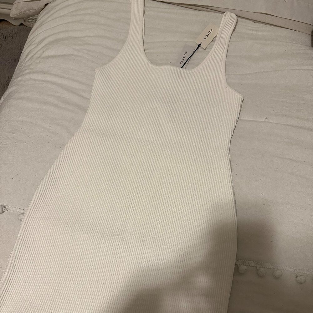 Small White Babaton Tank Dress